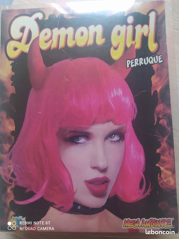 Perruque ( démon girl ) diablesse neuve (image 1)
