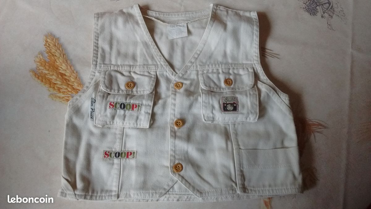 Gilet été "TIM POUCE" - 18mois - 100% coton (image 1)