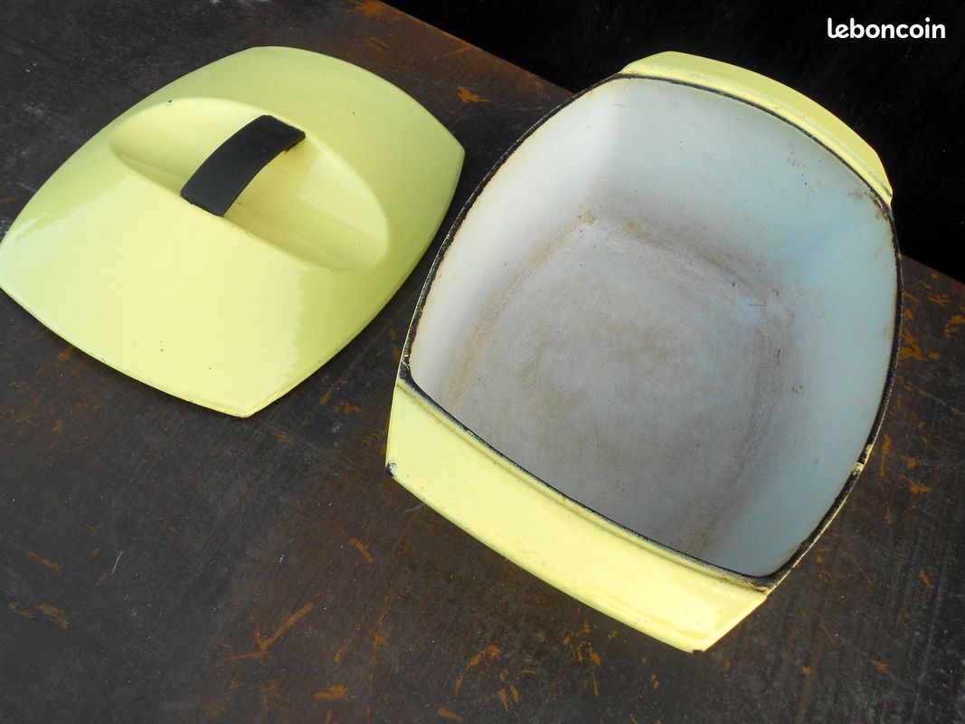 Cocotte en fonte vintage Le Creuset Raymond Loewy France années 50 60 70 (image 5)