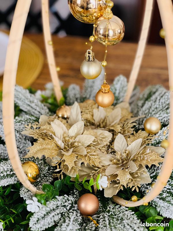 Décor de Noël de cor français vintage, cor français en laiton