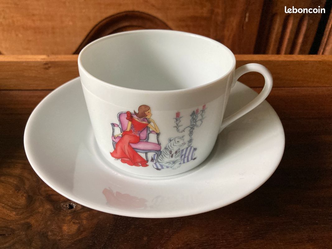 Tasses à thé Haviland, mademoiselle s