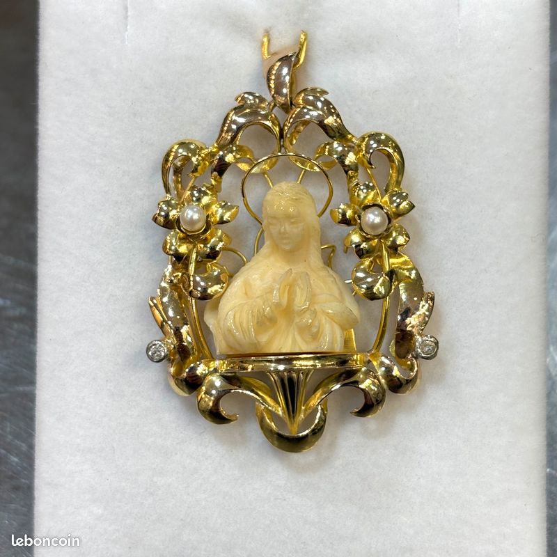 Pendentif plongeur en argent poinçon crabe grand model 11,40 grs Argenté - Vendu