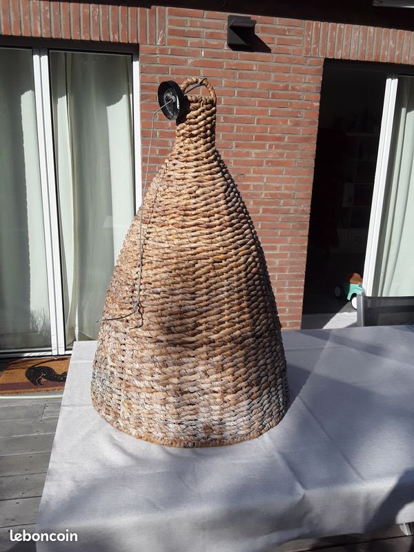 Grande suspension conique fibres de bananier (image 5)