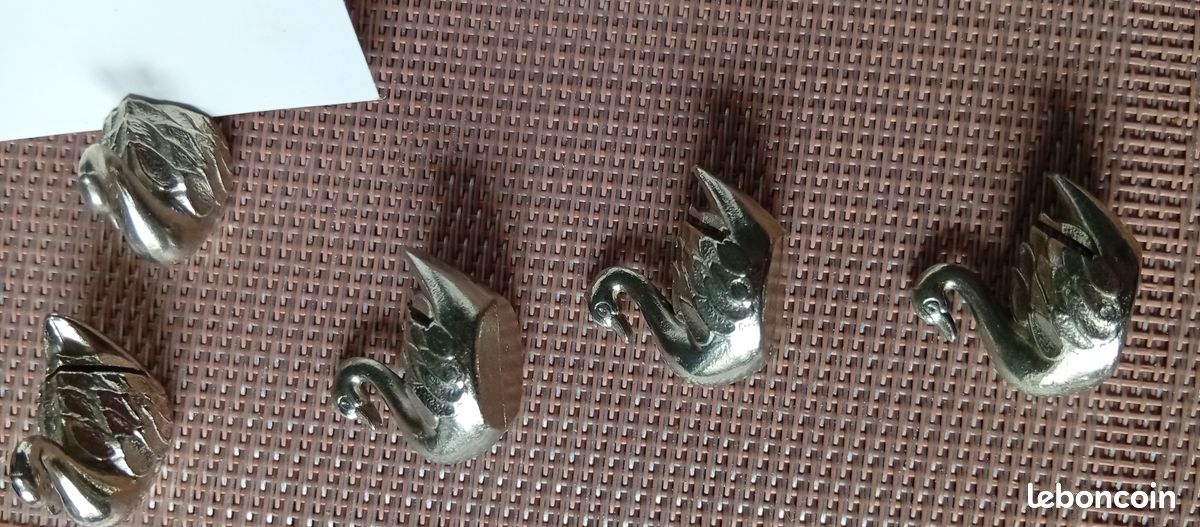 15 Porte-noms cygne en métal argenté