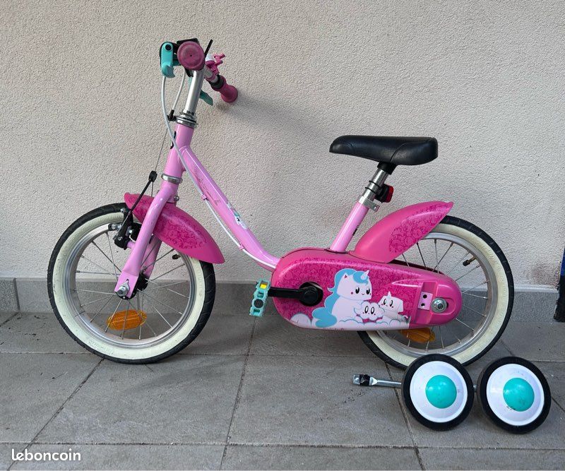 VELO ENFANT 3-5 ANS 14 pouces - DISCOVER 100 - Blanc BTWIN