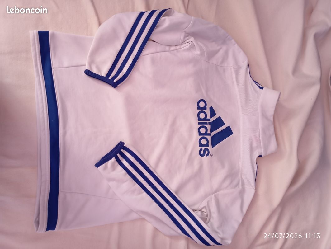 Maillot adidas col zippé 11/12 ans (image 2)