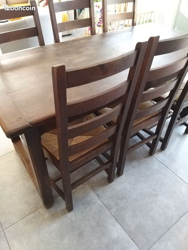 Table de ferme et chaise (image 3)