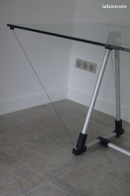 Table / bureau Newton en verre 200 X 94 (image 3)