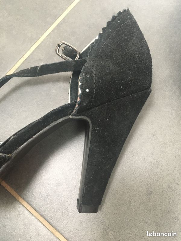 Salomés à talons 39 Soft Grey état neuf (image 4)