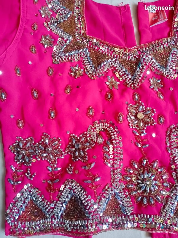 Robe Traditionnelle Bangladaise/indienne Fille 2-3 Ans - Rose - Neuve Sans étiquette