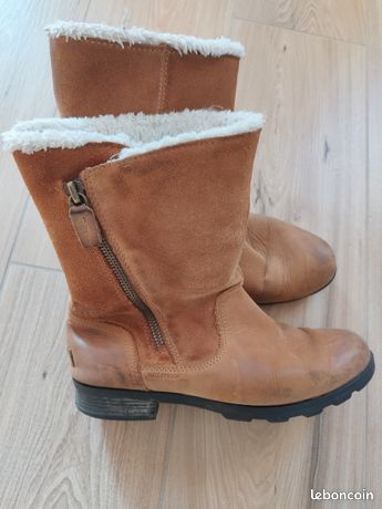 Bottes cuir sorel fourrées pointure 40 Chaussures