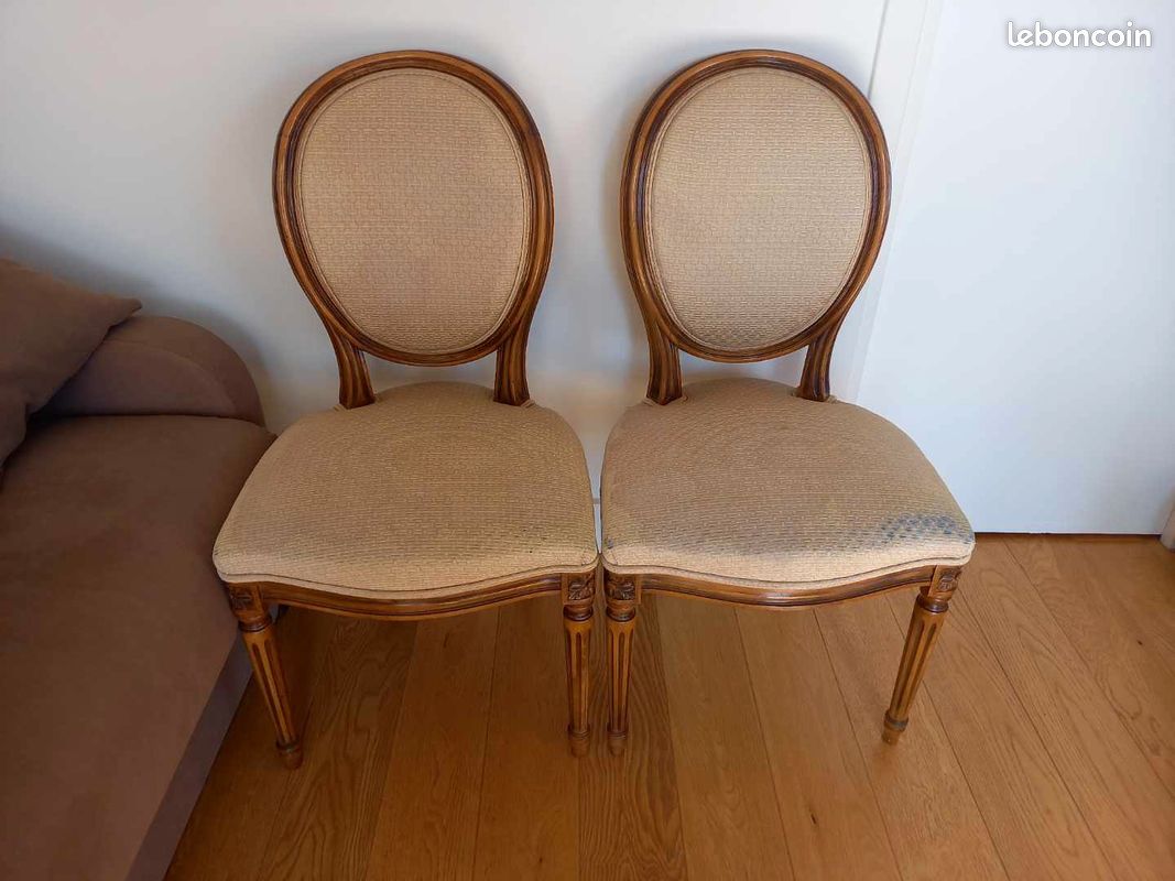 Deux chaises Roche Bobois tapissées (image 1)