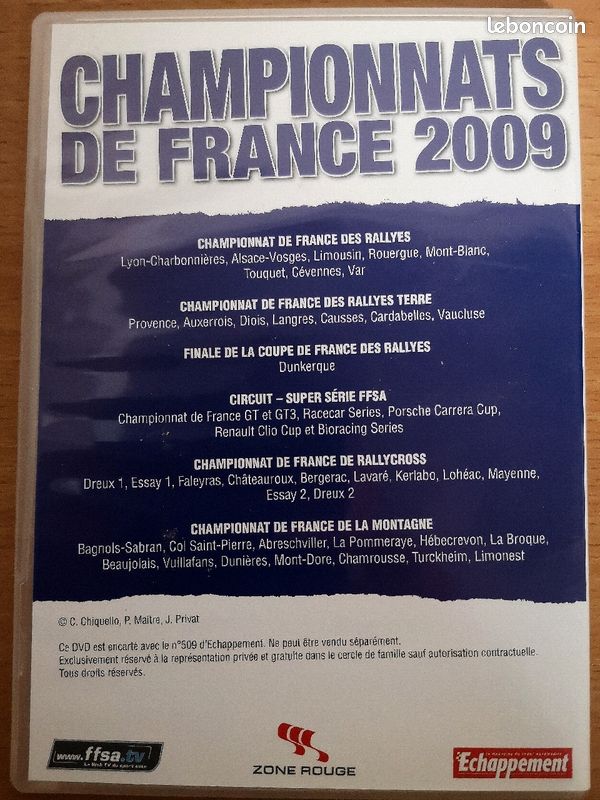 Lot DVD Échappement Rallye Circuit Monte-Carlo (image 5)
