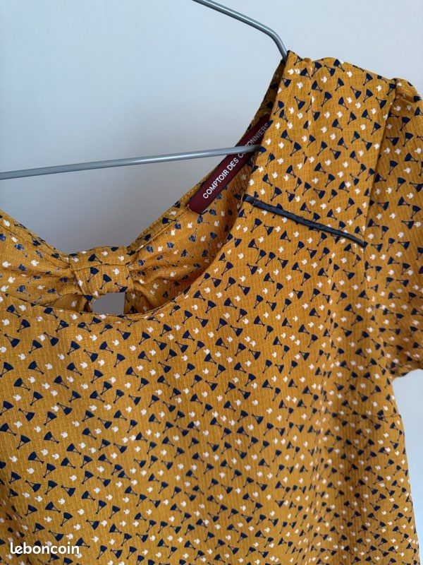 Haut Manches Courtes Comptoir Des Cotonniers Noir – Taille S, Très Bon état