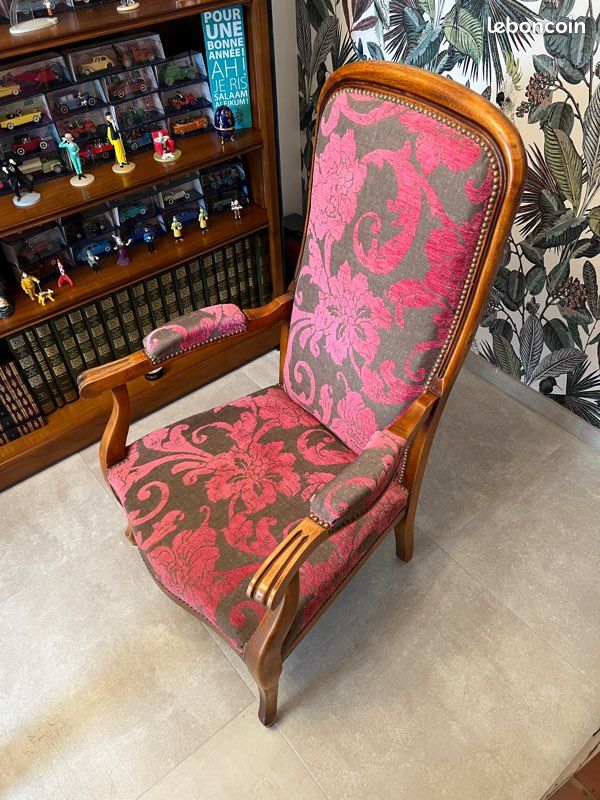 Fauteuil voltaire en merisier meuble coppin (image 2)