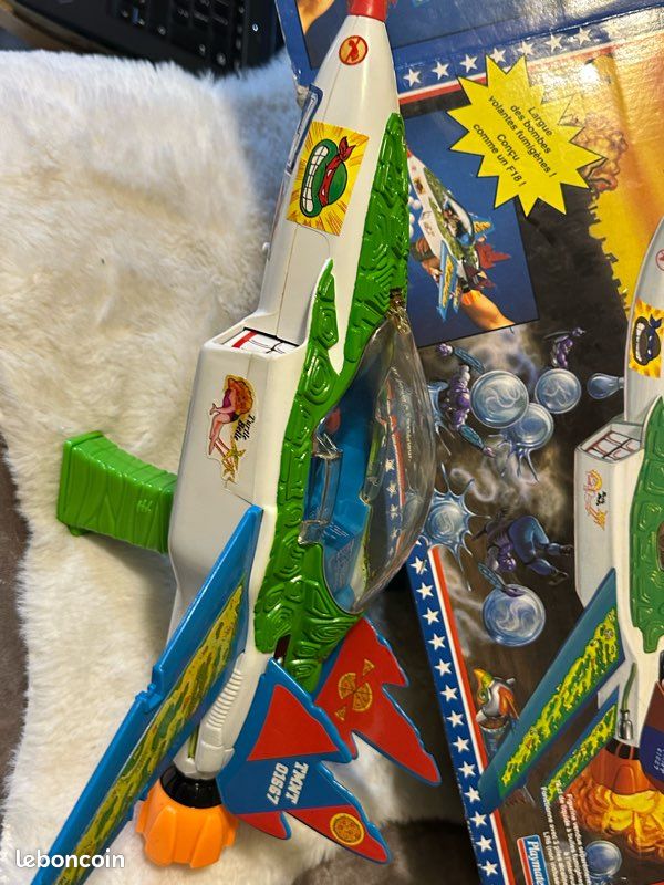 Vintage Teenage Mutant Ninja Turtles tortues ninja Bubble Bomber Airplane 1992 - CR (image 6)
