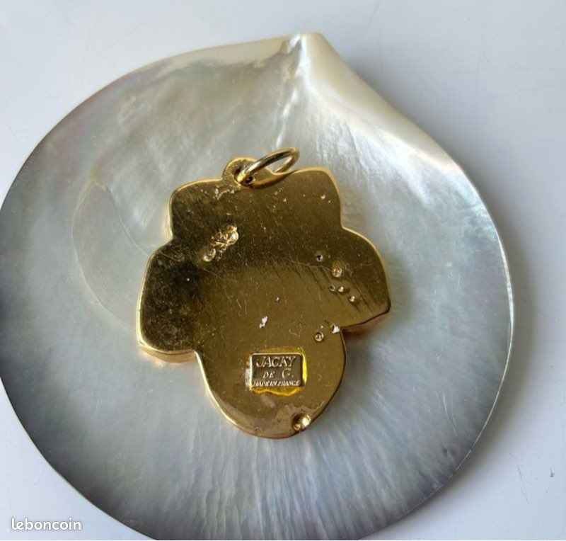 Collier Pendentif JACKY DE G - Bijou Occasion, Marque Française, Design à Voir Selon Photos