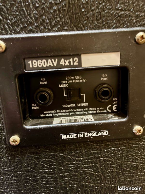 Baffle Marshall 4x12 1960 AV (image 3)