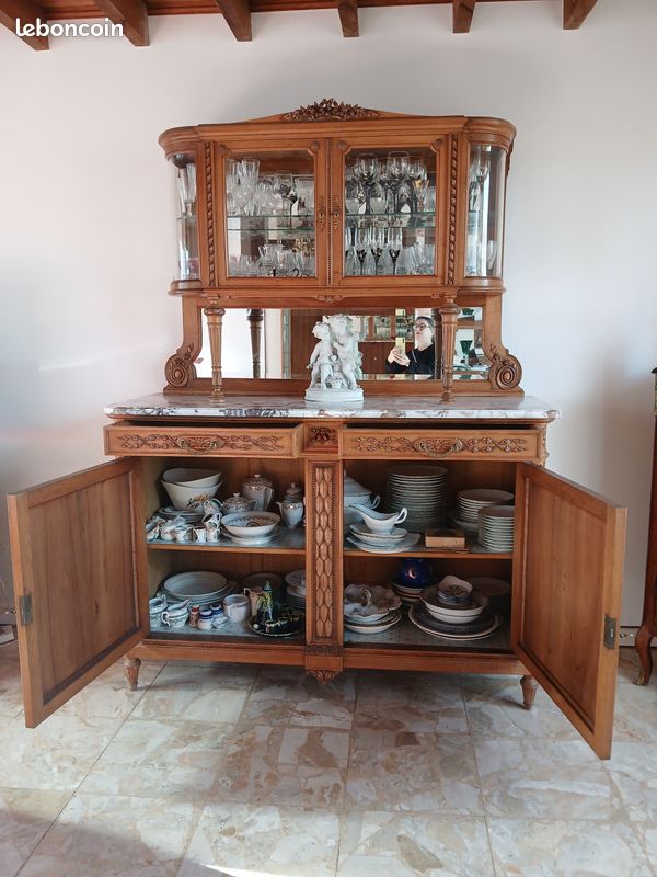 Casa Padrino vitrine Baroque Marron/Or - Vitrine de Style Antique en