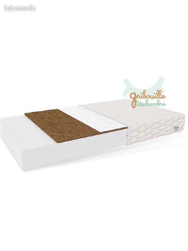 Lit maison en Pin naturel avec sommier (image 4)