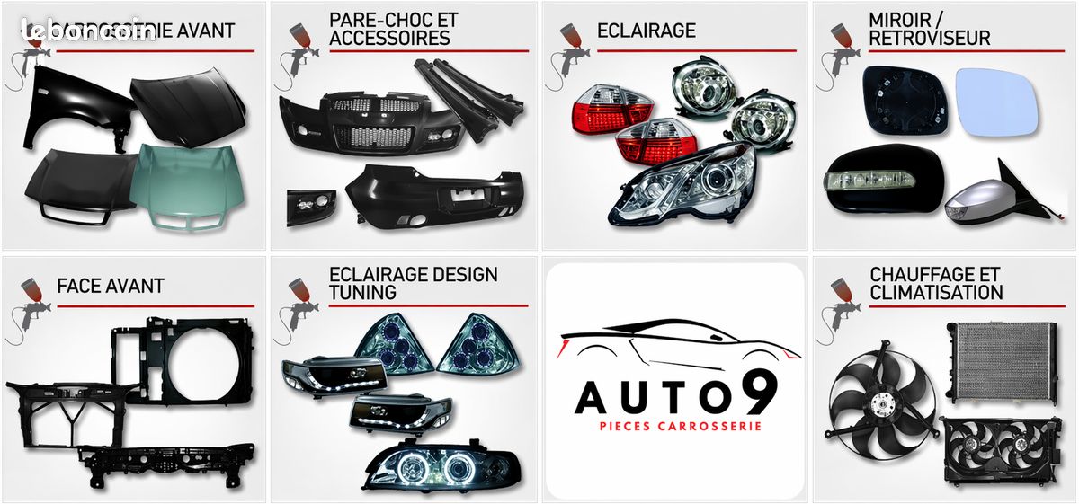 Pièces détachées auto (carrosserie, phares, capot, ailes, radiateurs, ventilateurs) - Prix promo (image 1)