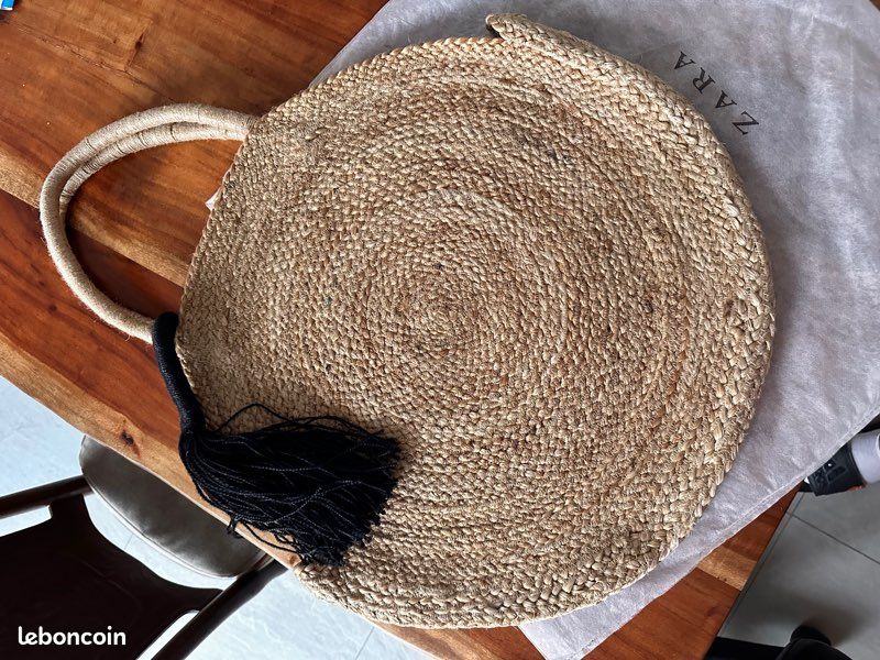 Jute Sac Rond En Paille Zara Sac ZARA Accessoires Bagagerie