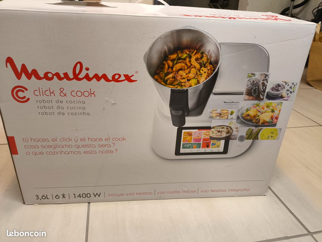 Robot de cuisine Moulinex Click & Cook blanc (image 9)