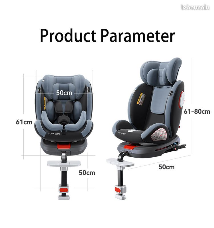 Siège Auto Rotatif ISOFIX ECE R129 DPL007 Bébé 0 à 12 ans (image 3)