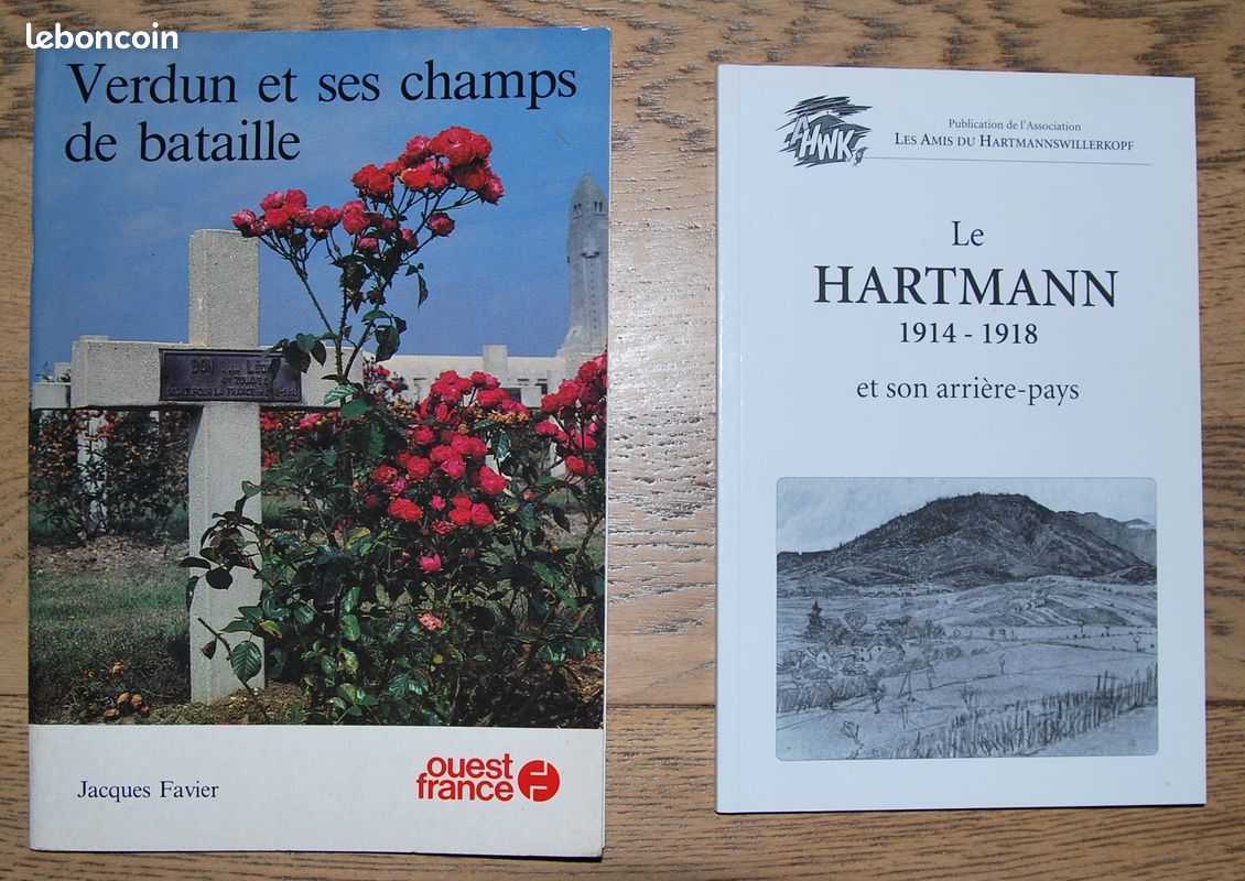 Lot de livres "Verdun et ses champs de bataille" et "le Hartmann et son arrière pays" (image 1)