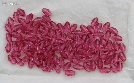 110 perles ovales Swarovski de 9x6 mm Rose (Art.5200) (image 2)