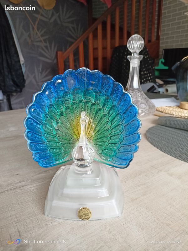 Lot De 10 Cristaux Décoratifs Œil De Paon Antiques – Pour Lustres Et Candélabres – Hauteur 32mm – Cristal De Plomb