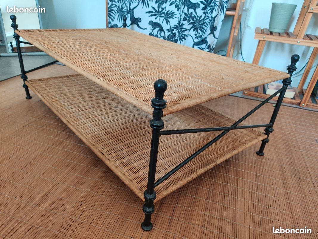 Table basse en osier (image 2)
