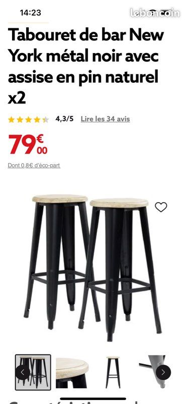 2 Tabourets bar (image 1)