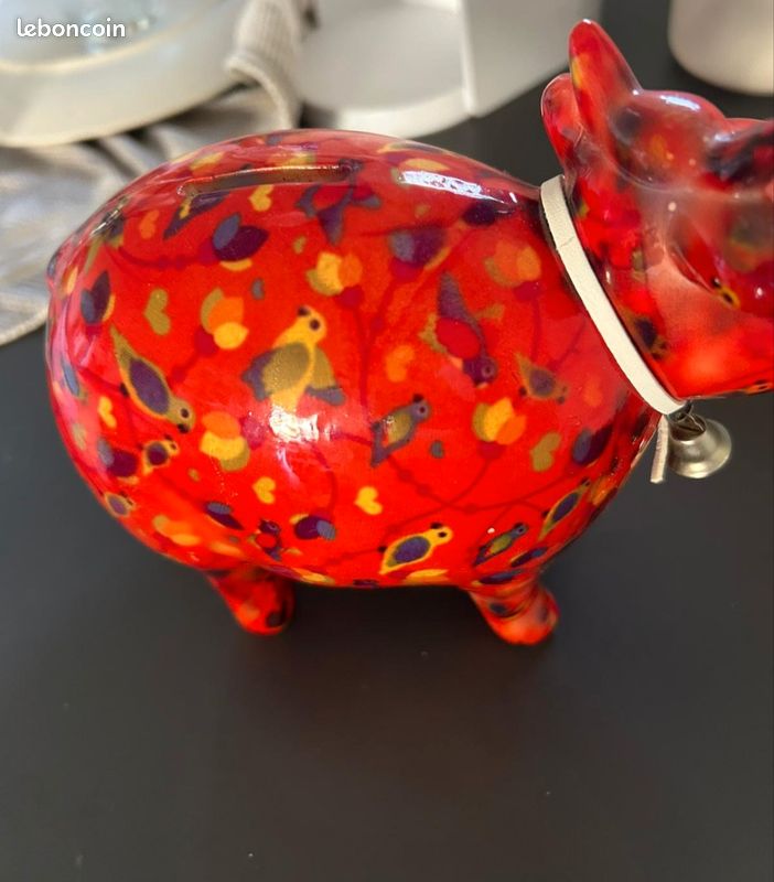 Tirelire céramique Pom Pidou modèle vache bella TBE (image 3)