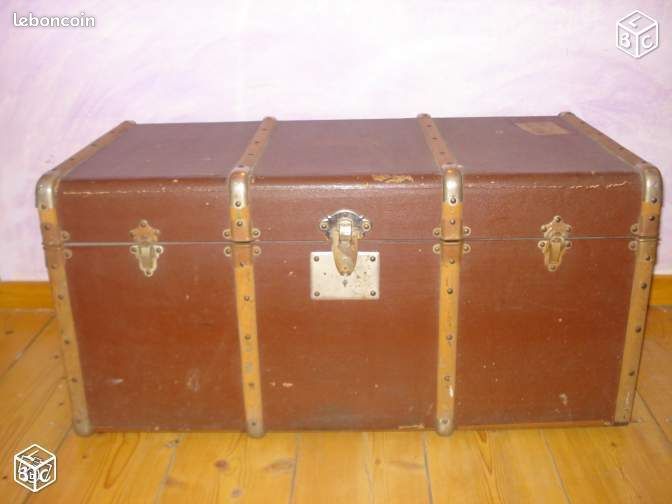 Malle coffre ancien brocante antiquites rangement (image 3)