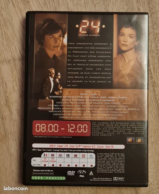 DVD "24 heures chrono" Saison 1 DVD 3 (image 2)