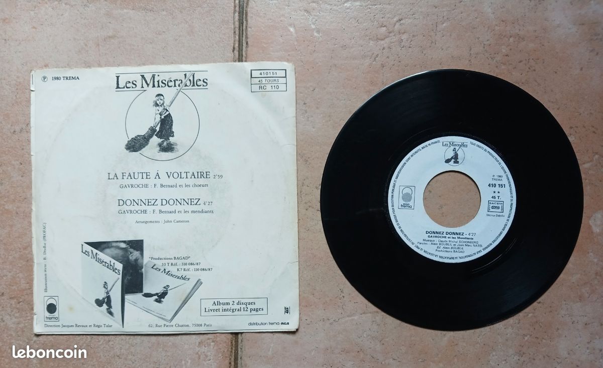 Vinyle les misérables, La chanson de Gavroche (image 2)