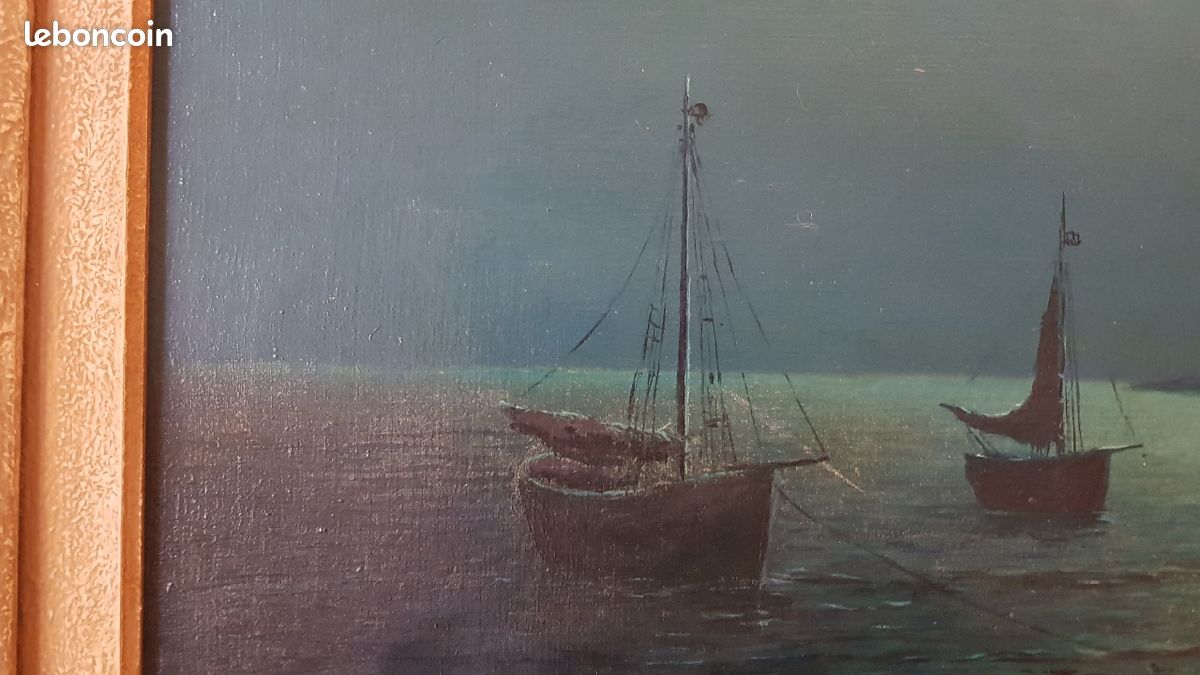 20ième siècle peinture huile signée (image 4)