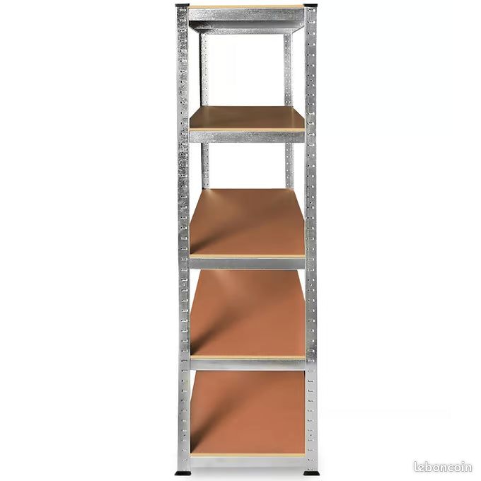 Étagère Charge Lourde 5 Plateaux 180x90x40 Cm – 875 Kg Capacité Max, Montage Sans Vis