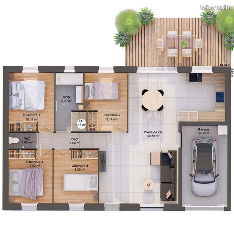 Maison 6 pièces 90 m²