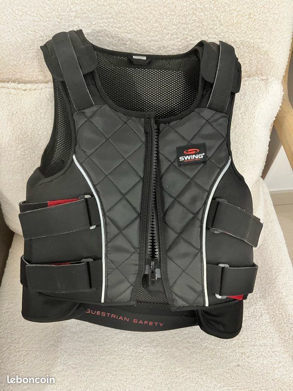 Gilet De Protection équestre Réglable - Enfant/Adulte - Noir - Taille Homme XXL