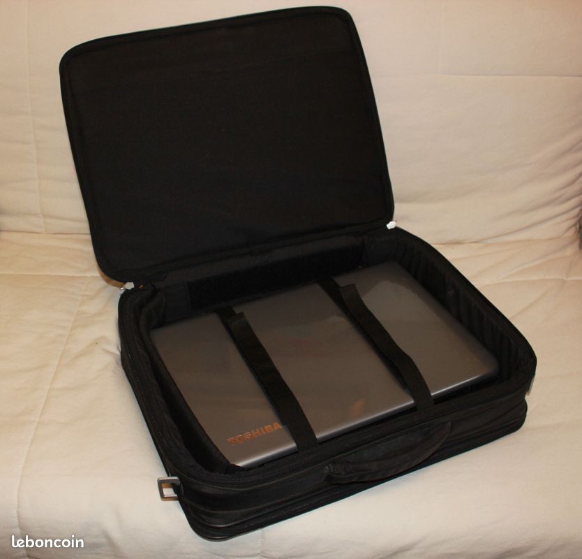 Sacoche Samsonite Pour Ordinateur 16 Pouces - Noir, Nylon, Bandoulière Réglable - Ouvert (neuf)