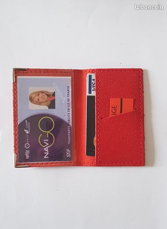 Pochette Pass Navigo Petit étui Passe Navigo Porte Carte Rouge