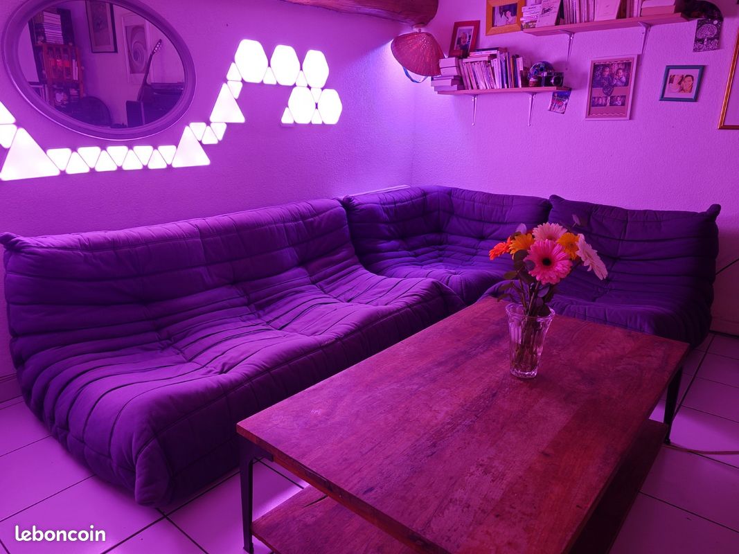 đïžÂ Ensemble LIGNE ROSET Togo Grande banquette + Angle + Chauffeuse, đ đș (image 1)
