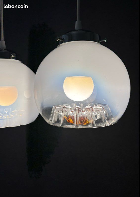 Lot de trois suspensions en verre de Murano (image 2)