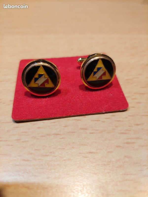 Boutons De Manchette Drapeau Anglais Rouge - Acier Rhodié - NEUFS Avec étiquettes Et Boîte