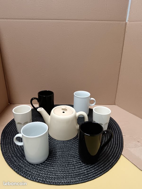 Lot De 6 Tasses à Café Senseo Blanches - 12cl - En Verre - Neuf