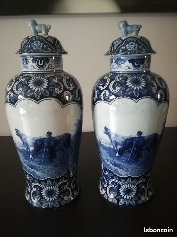 2 Vases DELFT XIX ème siècle (image 1)