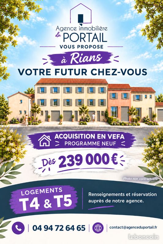 Maison 4 pièces 79 m² · à Rians · 79 m² · 239 000 €