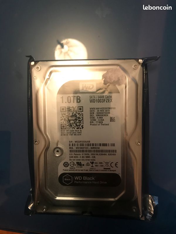 Disque dur SATA 3.5 1To Western Digital Black 7200tr/min - Accessoires informatique